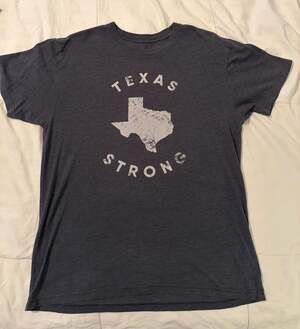The Shop Forward Texas Strong Unisex T-Shirt Navy Blue Size Large
